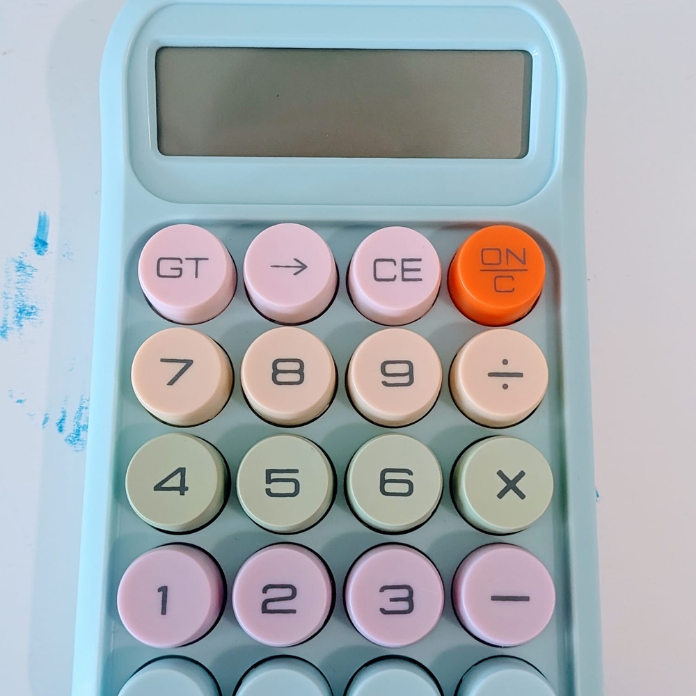 Pastel Calculator with Large Buttons